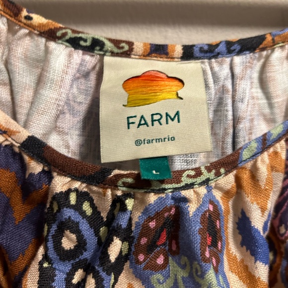 FARM Rio Ikat Heart Mini Linen Dress - Picture 4 of 5